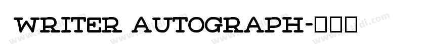  Writer Autograph字体转换